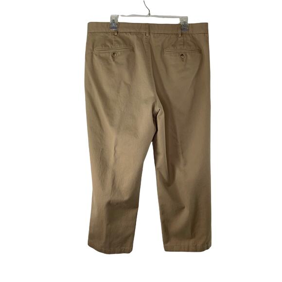 Lands End Mens Size 36 Short Traditional Fit Khaki Pants Straight Leg Flat Front - Picture 3 of 6